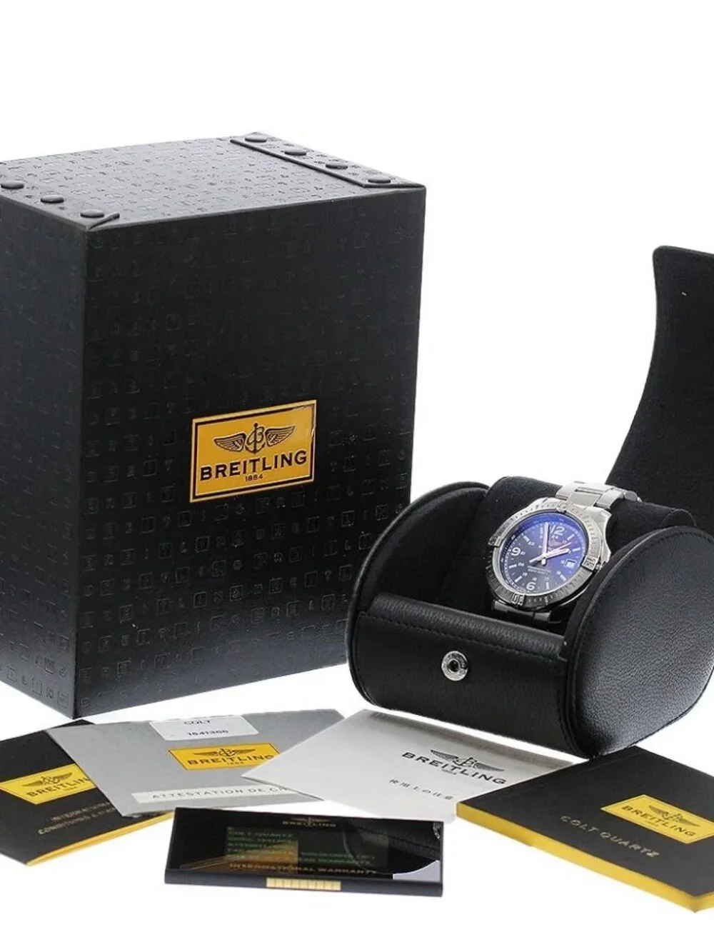 BREITLING Colt A74388 Date Navy Dial Quartz Men's Watch_963097